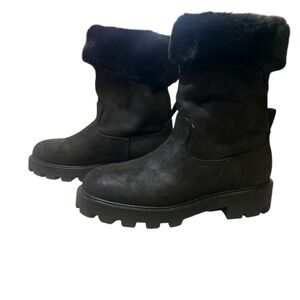 H & M Women's Black Fur-Lined Boots